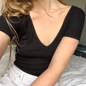 BRANDY MELVILLE V-neck Crop Top